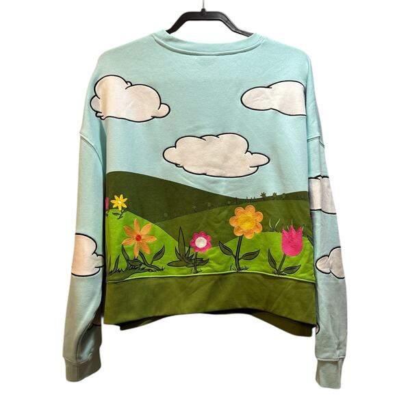 Disney Parks Mickey garden collection short sweatshirt by Mickey and Co. large - Picture 2 of 10